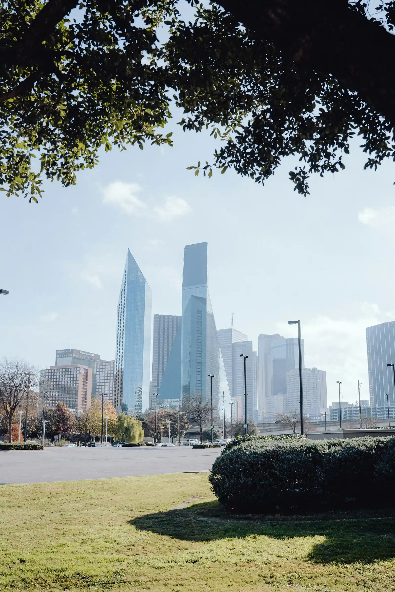 Dallas skyline with tall buildings